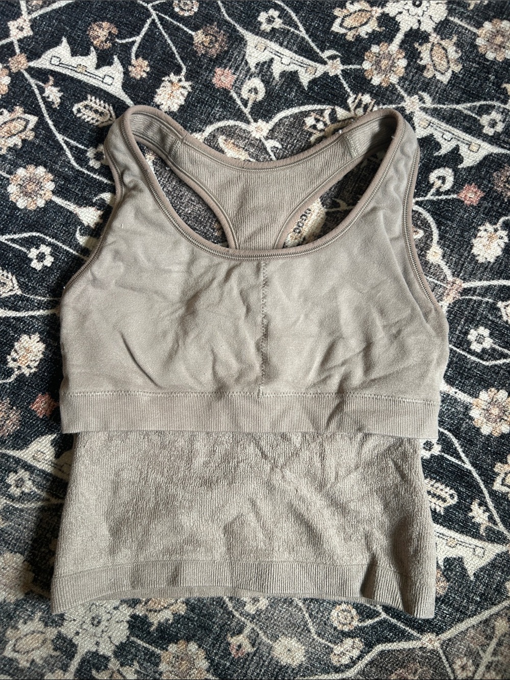 Target Women's Ribbed Racerback Tank Top - Taupe - Picture 4 of 4